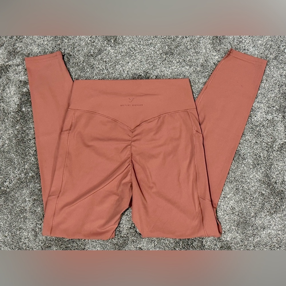 Gymshark X Whitney Simmons-Everyday Pocket Leggings-“Canyon Red”-Size Small